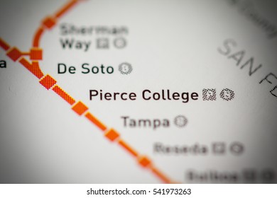 Pierce College Station. Los Angeles Metro Map.