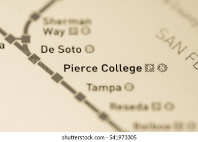 Pierce College Station. Los Angeles Metro Map.