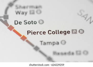 Pierce College Station. Los Angeles Metro Map.