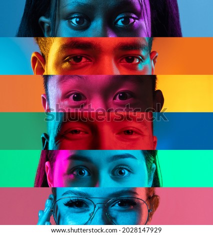 Similar – Image, Stock Photo Close-up of a male receiving a detailed neck massage from a therapist. Wellness Hotel Concept image.