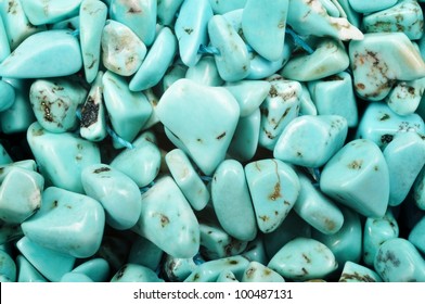 Pierre Turquoise Gem Stone Background, Closeup