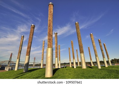 Piers In The Pier Park, New Westminster, BC