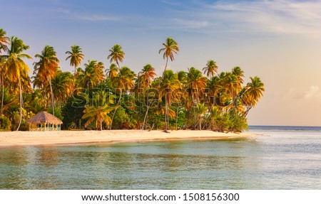  Pigeon Point, Tobago, Trinidad and Tobago, Caibbean, West Indies, small beach in Trinidad and Tobago,beautiful sunset