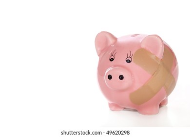 Piggy Bank With A Band Aid