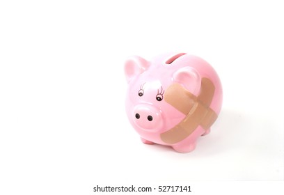 Piggy Bank With Band Aid