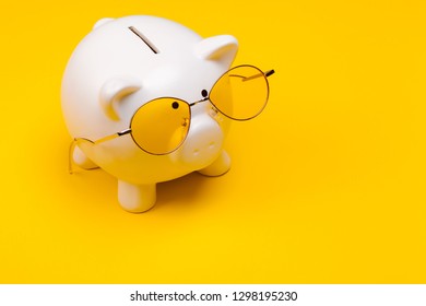 Piggy Bank With Glasses