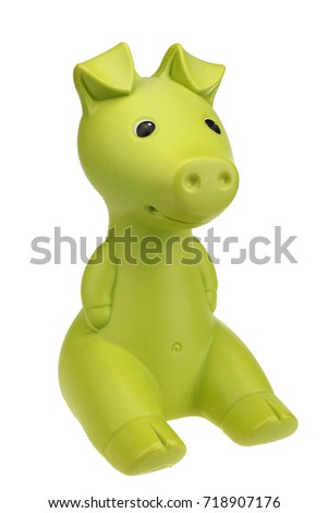 Piggy bank isolated on white background with clipping path.