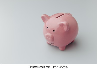 Piggy bank on a white background. Finance, saving money concept