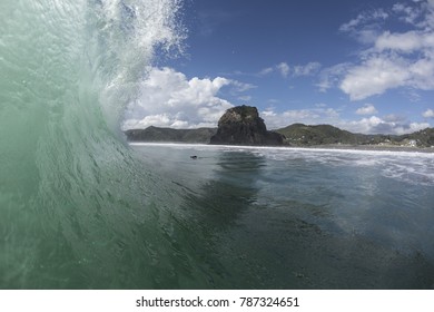 Piha Surf/ Piha Beach On Auckland's West Coast Is Famous For It's Good Surf 