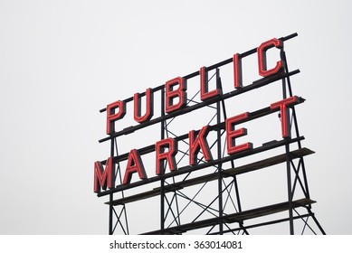 Pike Place Market Sign, Seattle, Washington