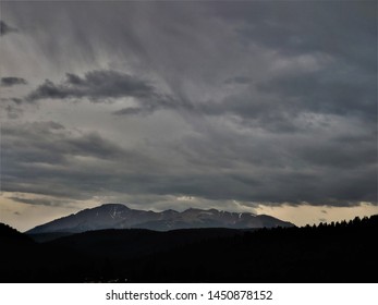 Pikes Peak (America's Mountain) As Seen From Woodland Park Colorado