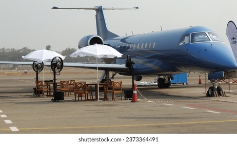 Pilatus PC-24 was displayed at  wings India airshow. On 24th March, 2022 at Hyderabad, India.