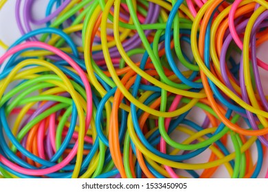 Pile Of 1980s Rubber Bracelets