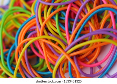 Pile Of 1980s Rubber Bracelets