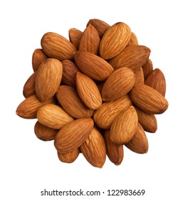 Pile Almonds Isolated On White Background Stock Photo 122983669 ...