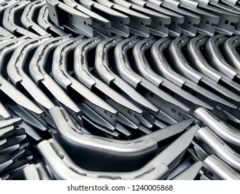 Pile Of Aluminum Automotive Parts, Casting Process In The Automotive Industry Factory