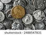 Pile of Ancient Coins, Coins Background