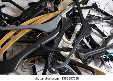 Pile Of Assorted Coat Hangers