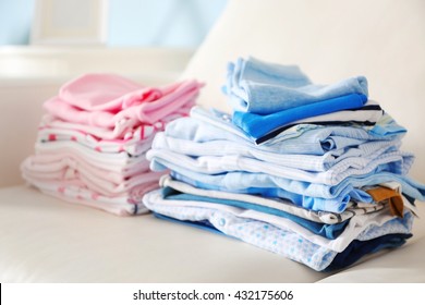 Pile Of Baby Clothes, Close Up