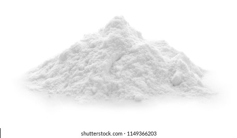 Pile Of Baking Soda On White Background