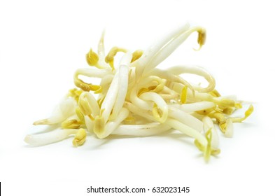 Pile of bean sprouts with white background - Shutterstock ID 632023145