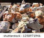 Pile of big pieces of tiffany stone opalized flourite rocks
