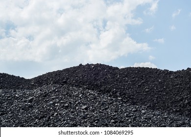 Pile Of Black Coal Pieces