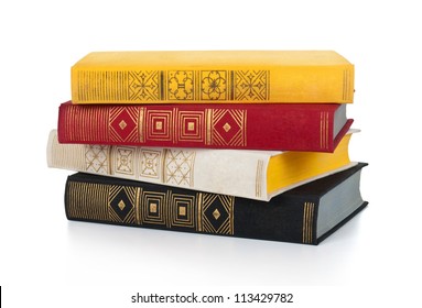 Pile Of Books Isolated On White Background