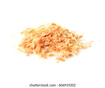 Pile Of Bread Crumbs Isolated On White