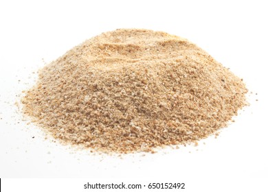 Pile Of Breadcrumbs Isolated On White Background
