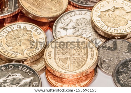 Pile of British Coins