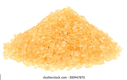 Pile Of Brown Sugar Isolated On White Background