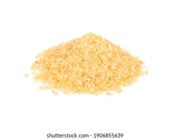 Pile Of Brown Sugar On A White Background