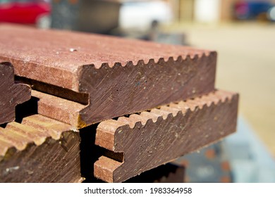 Pile Of Building Materials Made From Recycled Plastic