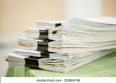 Pile Of Business Paper Files