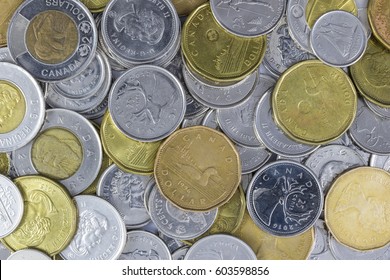 A pile of Canadian Change
