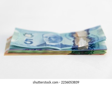 Pile of canadian dollar bills