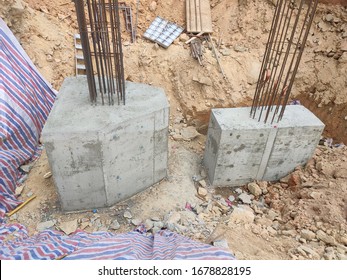 Pile Cap Column Stump Under Construction Stock Photo 1678828195 ...