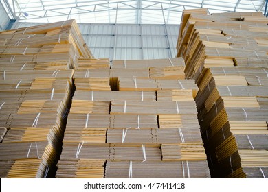 Pile Of Cardboard In A Factory, 