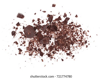 Pile Chopped Milled Chocolate Shavings Isolated Stock Photo 721774780 ...