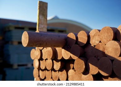 Pile Of Circular And Sustainable Construction Material Made From Recycled Waste Plastics