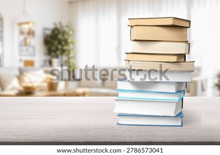A pile of class reading books stack