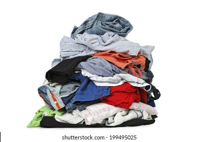 Pile Of Clothes Isolated On White
