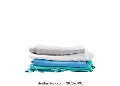 Pile Of Clothes  Isolated On White Background