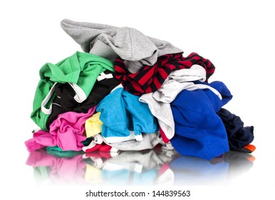 Pile Of Clothing Isolated On White