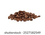 pile of coffee beans isolated on white
