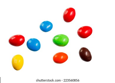 A Pile Of Colorful Chocolate Coated Candy