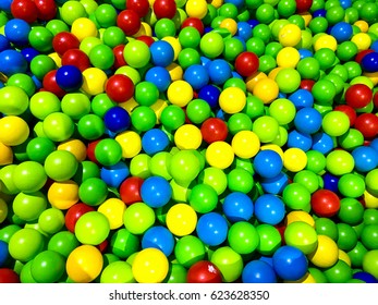 A Pile Of Colorful Sphere Plastic Balls - Kids Ball Pit