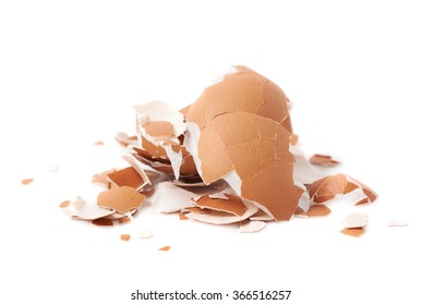 Pile Of Cracked Egg Shells Isolated