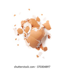 Pile Of Cracked Egg Shells Isolated